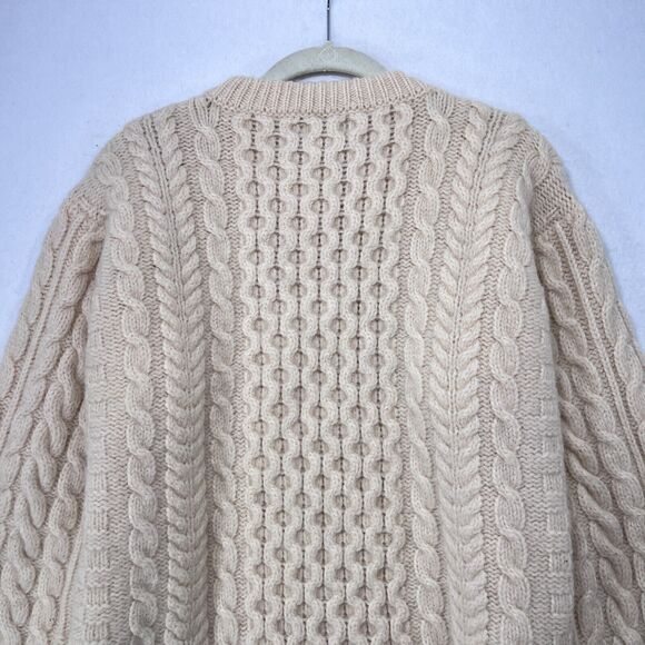 L.L. Bean Cream Cable Knit Sweater - Picture 5 of 11